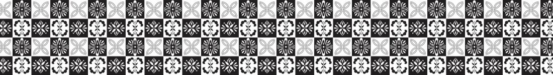 Azulejo Hidráulico Branco e Preto